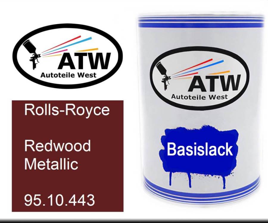 Rolls-Royce, Redwood Metallic, 95.10.443: 500ml Lackdose, von ATW Autoteile West.